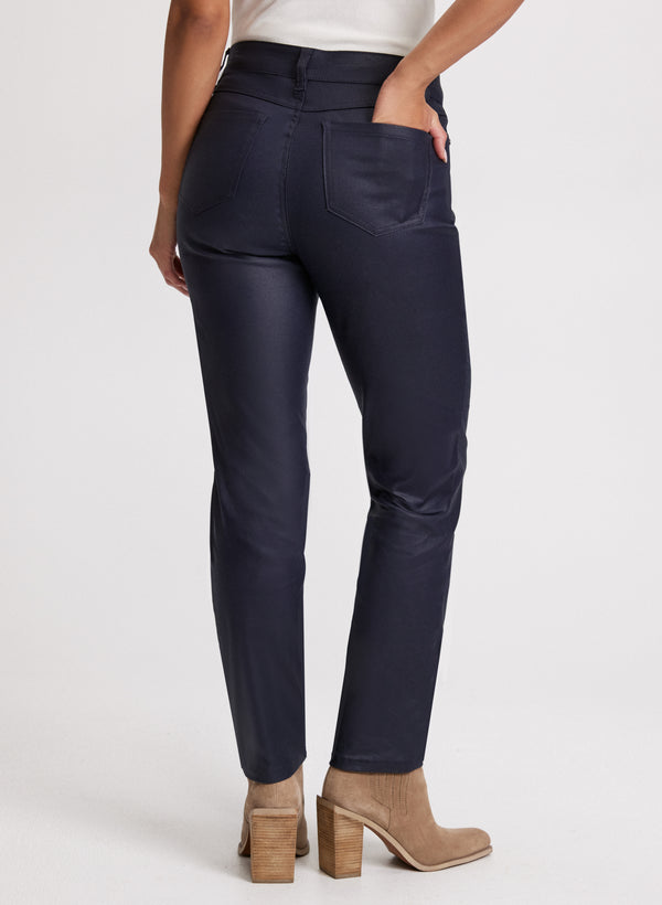Laura Coated Straight Leg Jeans