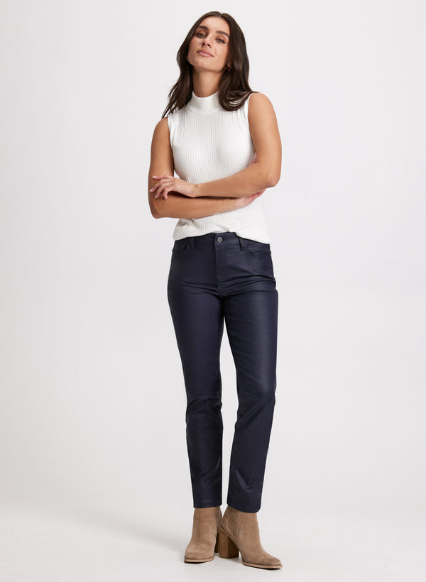 Laura Coated Straight Leg Jeans