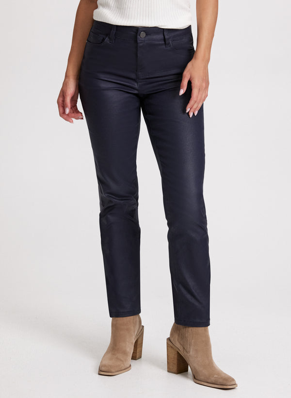 laura Coated Straight Leg Jeans