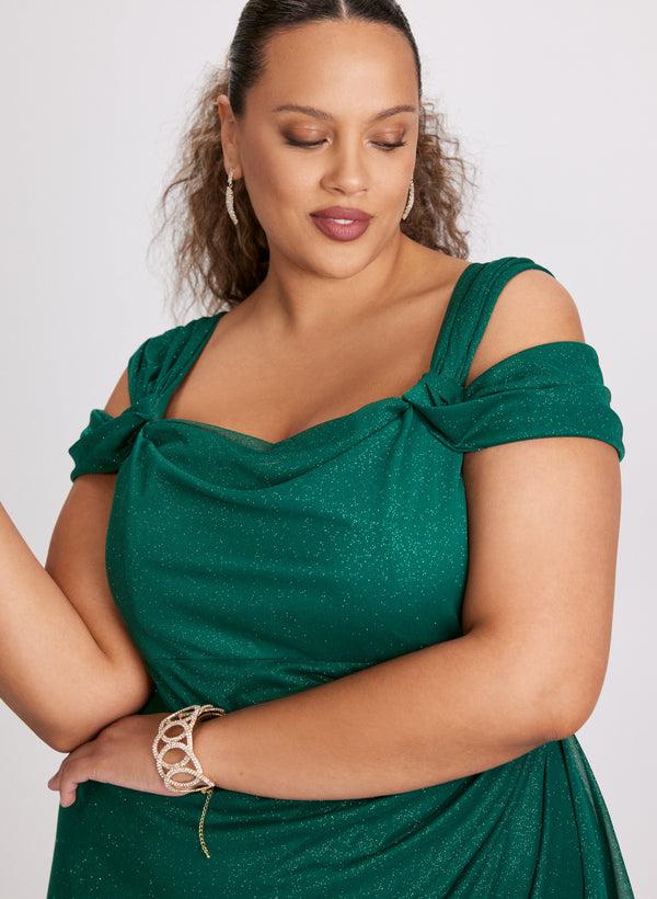 Laura Cold Shoulder Empire Waist Dress