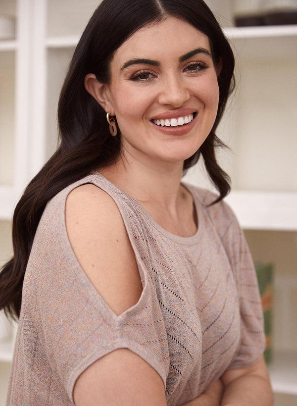 Laura Cold Shoulder Short Sleeve Sweater