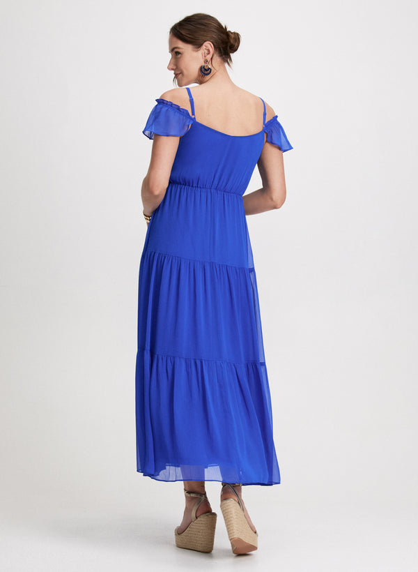 Laura Cold Shoulder Tiered Dress