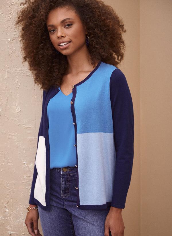 laura Colour Block Cardigan