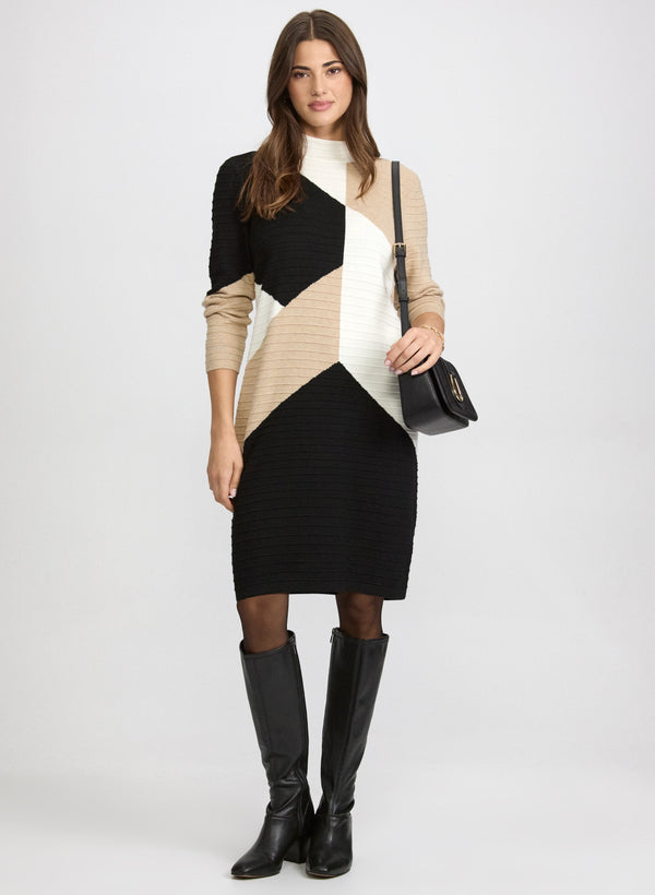 Laura Colour Block Sweater Dress