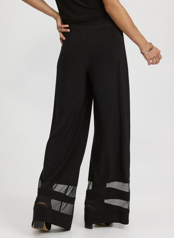Laura Compli K - Mesh Band Wide-Leg Pants