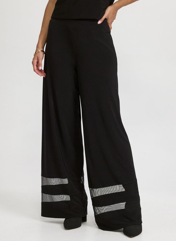 laura Compli K - Mesh Band Wide-Leg Pants