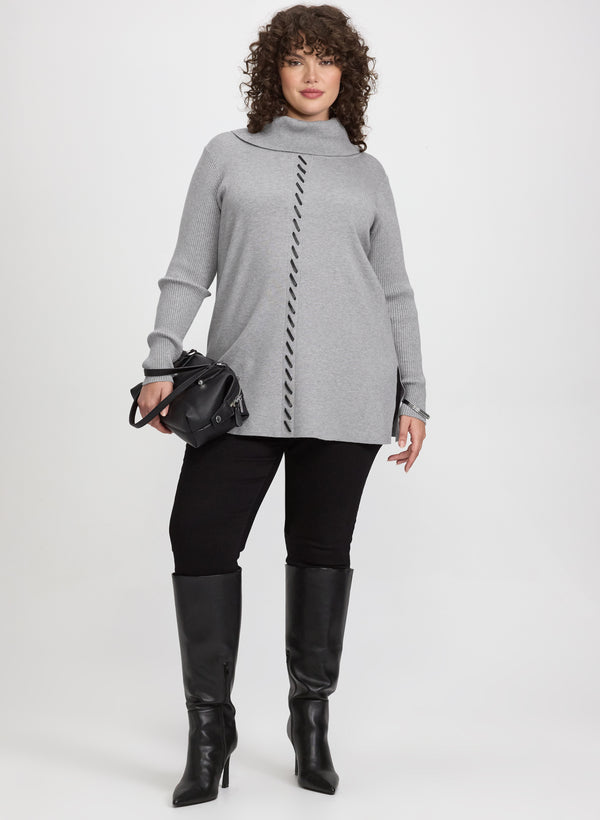 Laura Contrast Cowl Neck Sweater