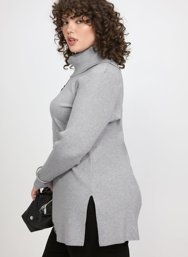 Laura Contrast Cowl Neck Sweater