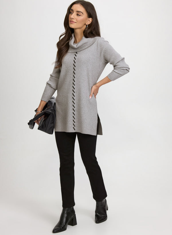 Laura Contrast Cowl Neck Sweater