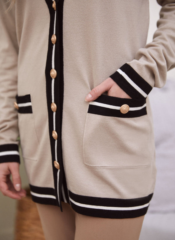 Laura Contrast Detail Cardigan