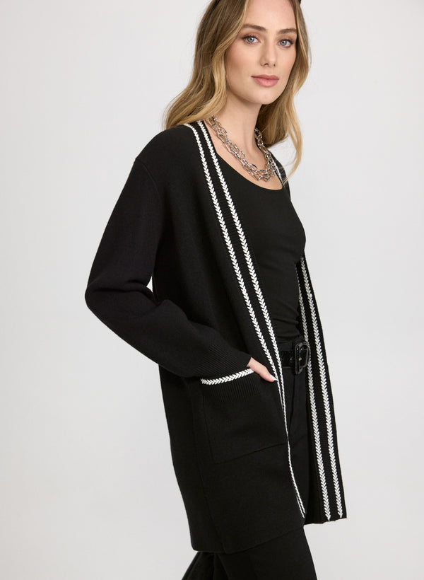 Laura Contrast Stitch Cardigan