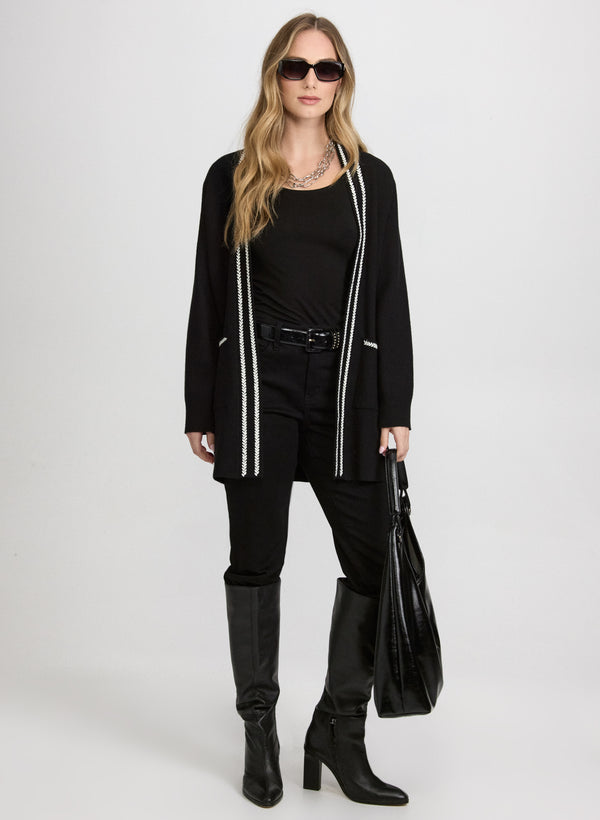 Laura Contrast Stitch Cardigan