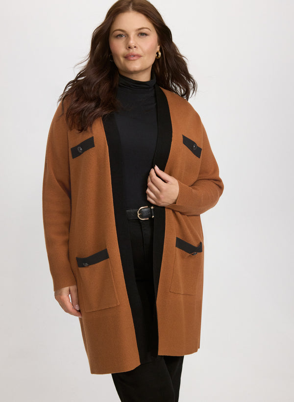 laura Contrast Trim Cardigan