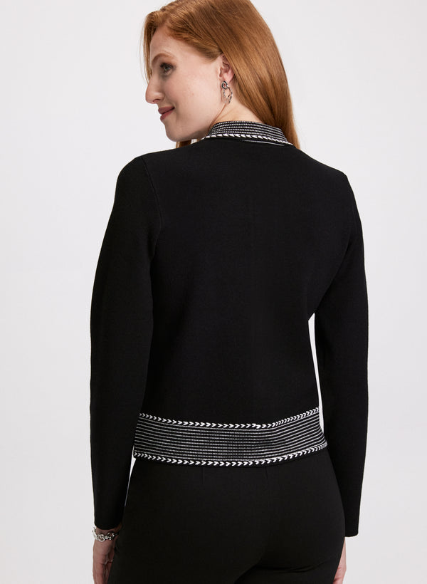 Laura Contrast Trim Polo Sweater