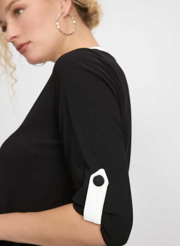 Laura Contrast Trim Top