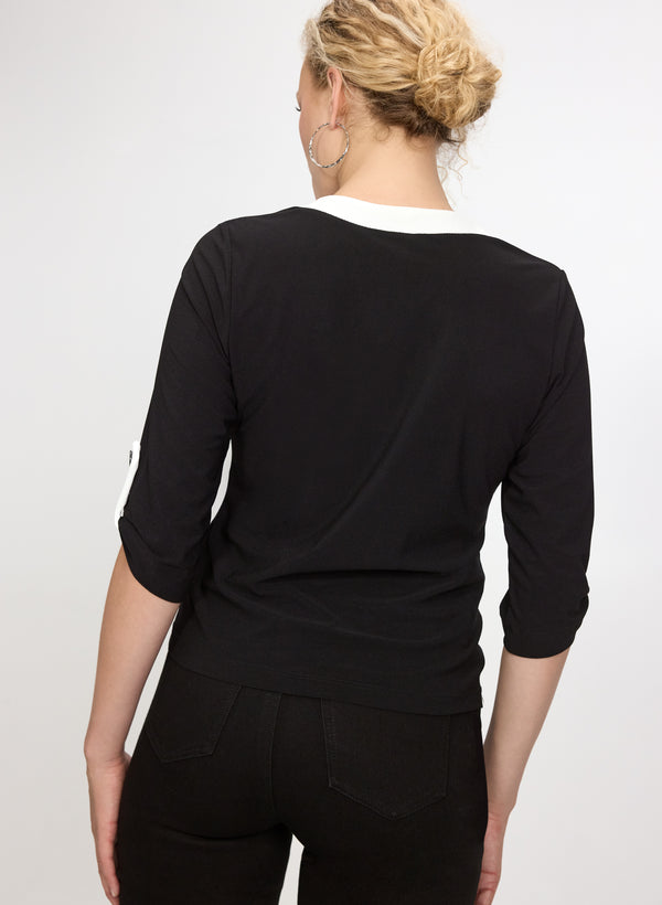 Laura Contrast Trim Top