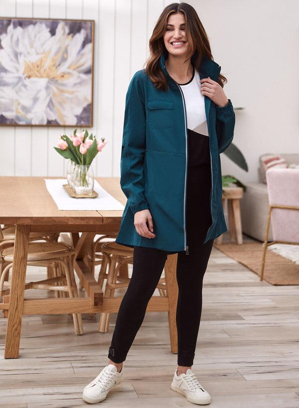 Laura Contrast Zip Raincoat