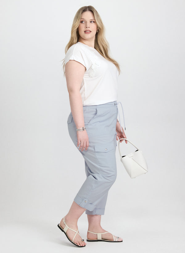Laura Cotton Cargo Capris