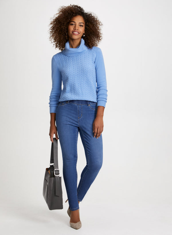 Laura Cowl Neck Cable Knit Sweater