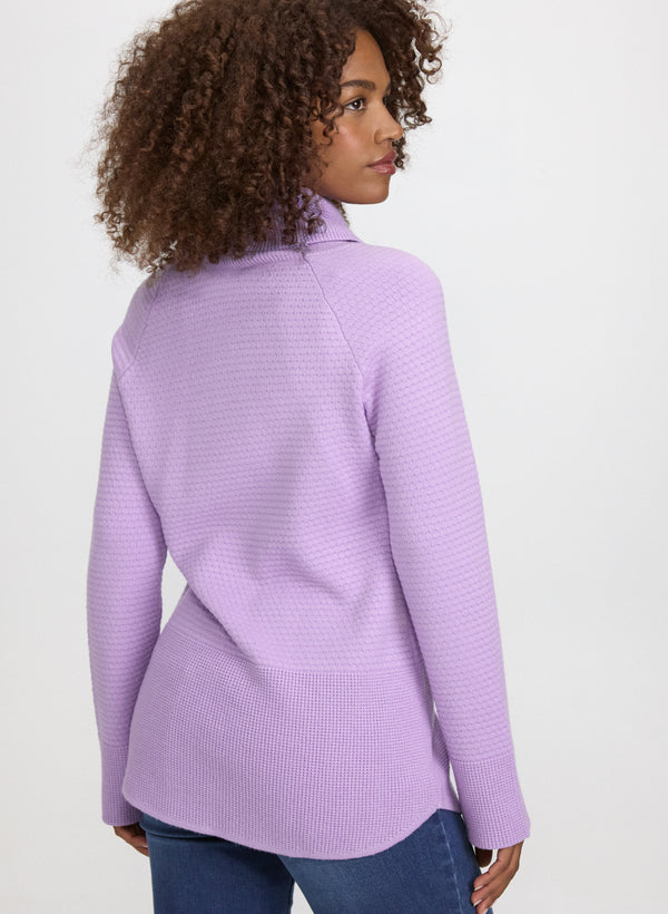 Laura Cowl Neck Waffle Knit Sweater