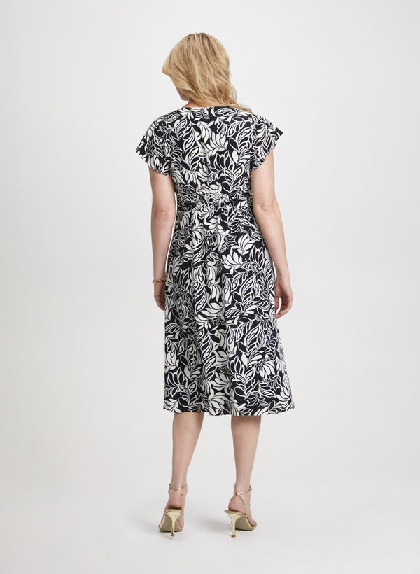 Laura Crepe Flare Dress With Pockets