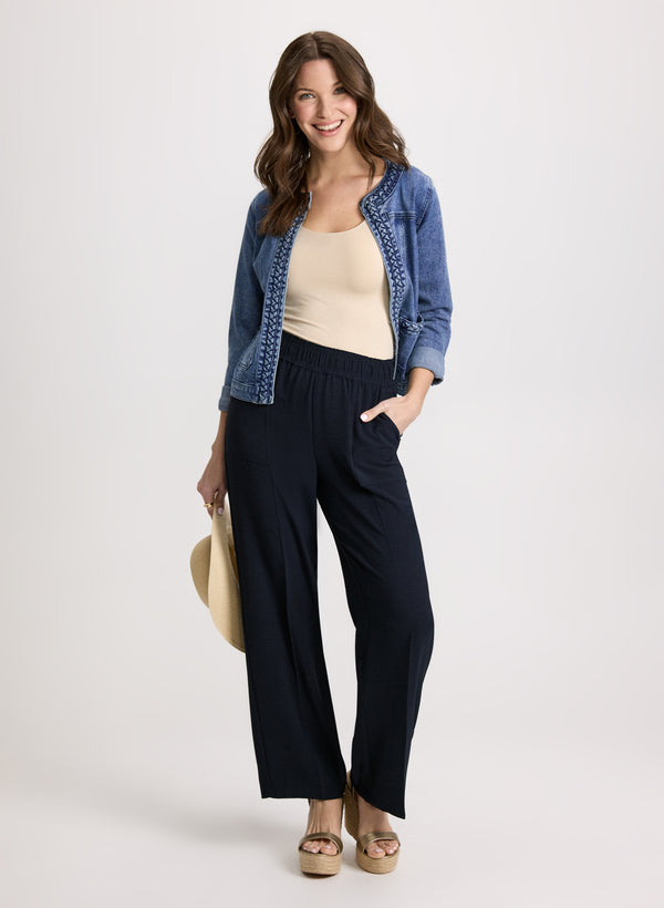 Laura Crepe Pull-On Pants