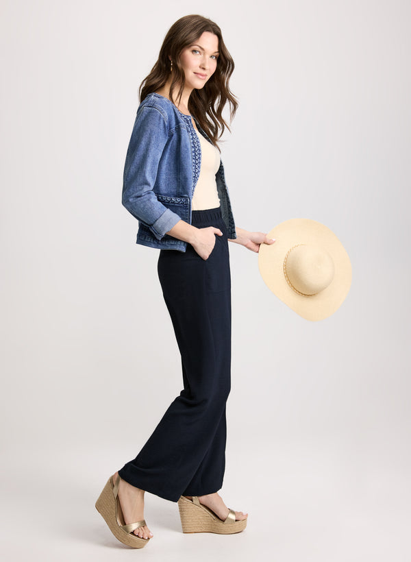 Laura Crepe Pull-On Pants