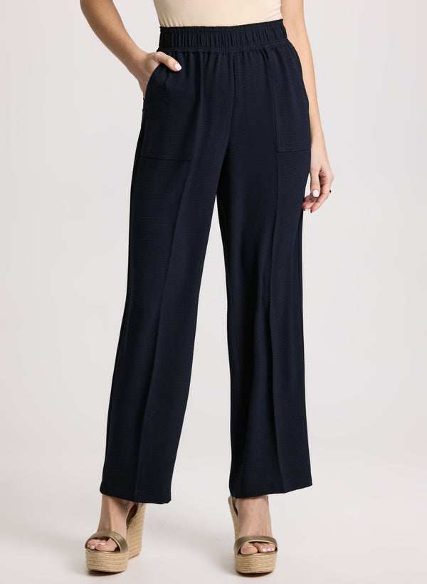 laura Crepe Pull-On Pants