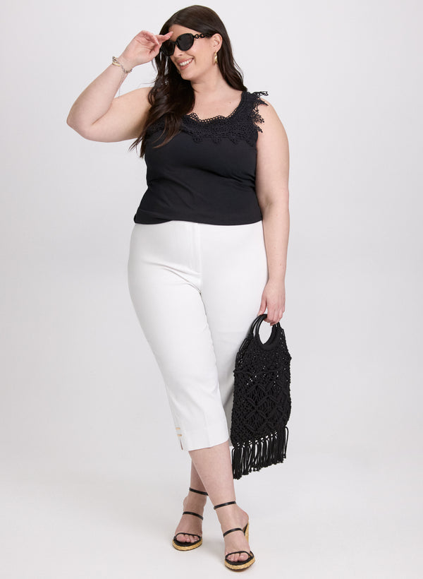 Laura Crochet Appliqué Tank Top