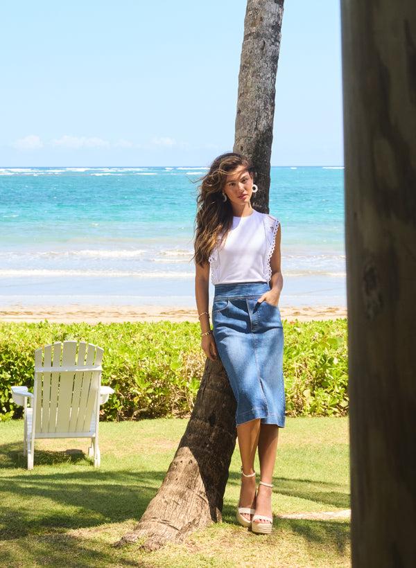 Laura Crochet Cap Sleeve Top