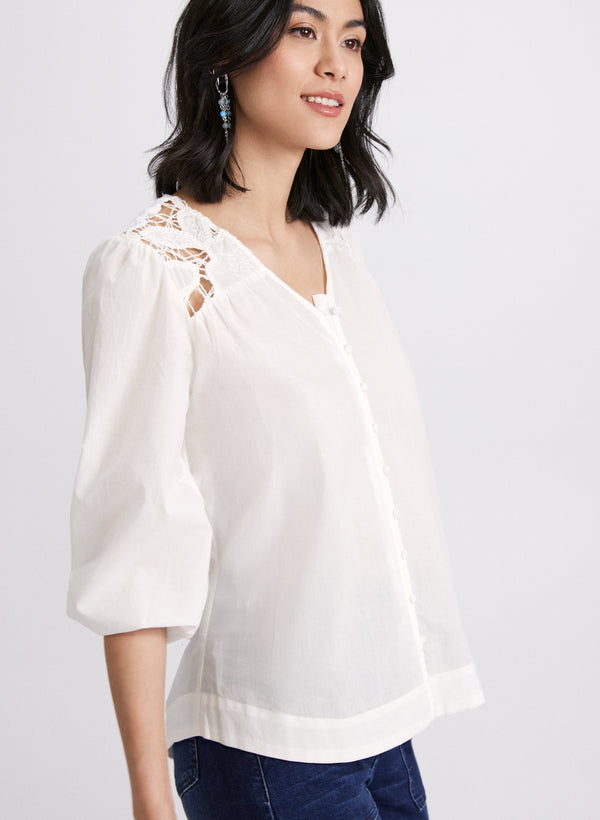 Laura Crochet Detail Blouse