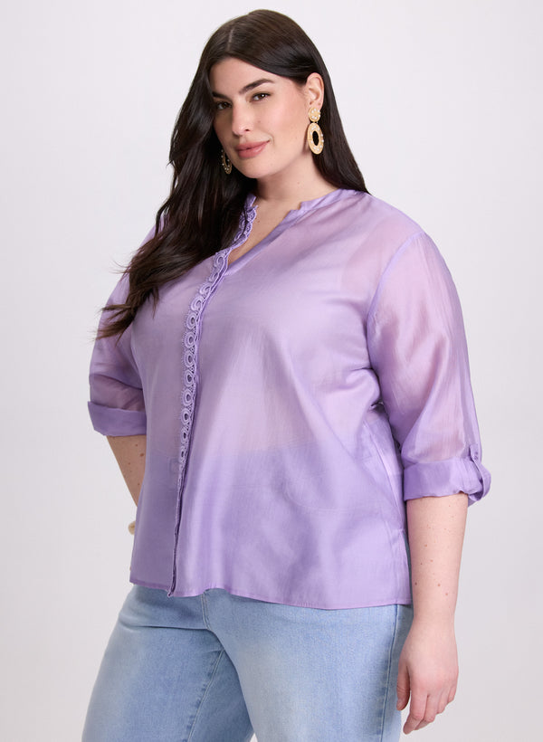 Laura Crochet Trim Blouse