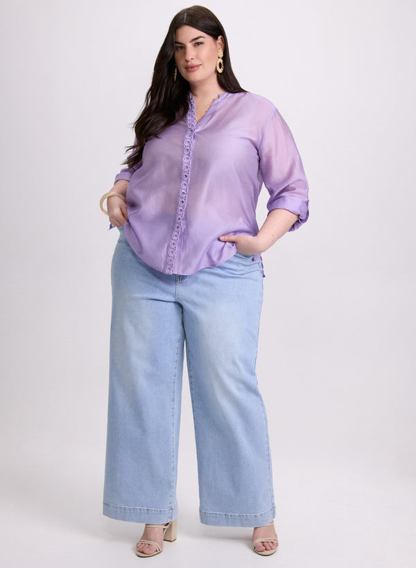 Laura Crochet Trim Blouse