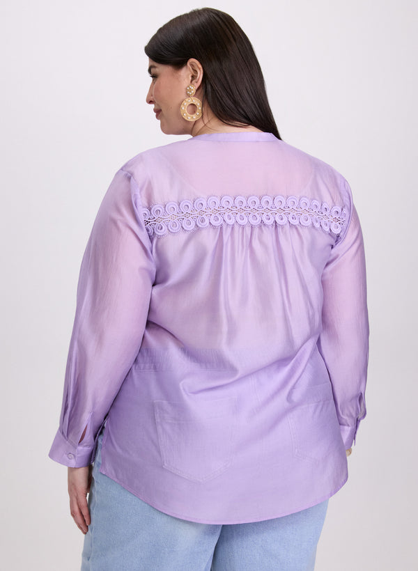 Laura Crochet Trim Blouse