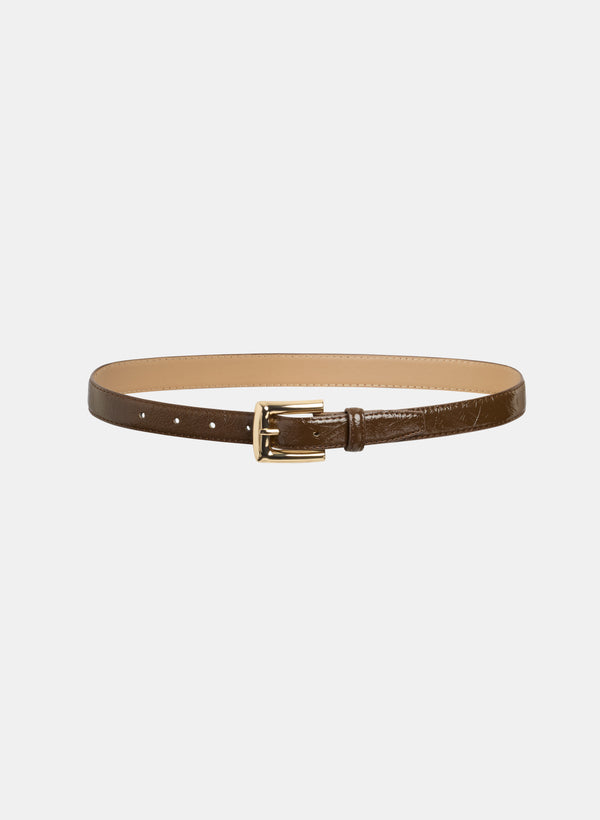 Laura Crocodile-Effect Belt