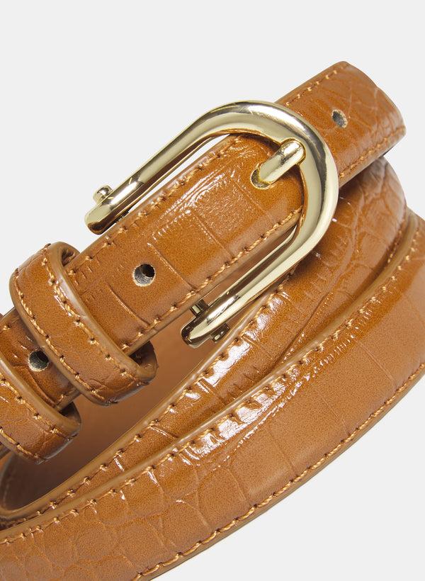 Laura Crocodile Embossed Belt