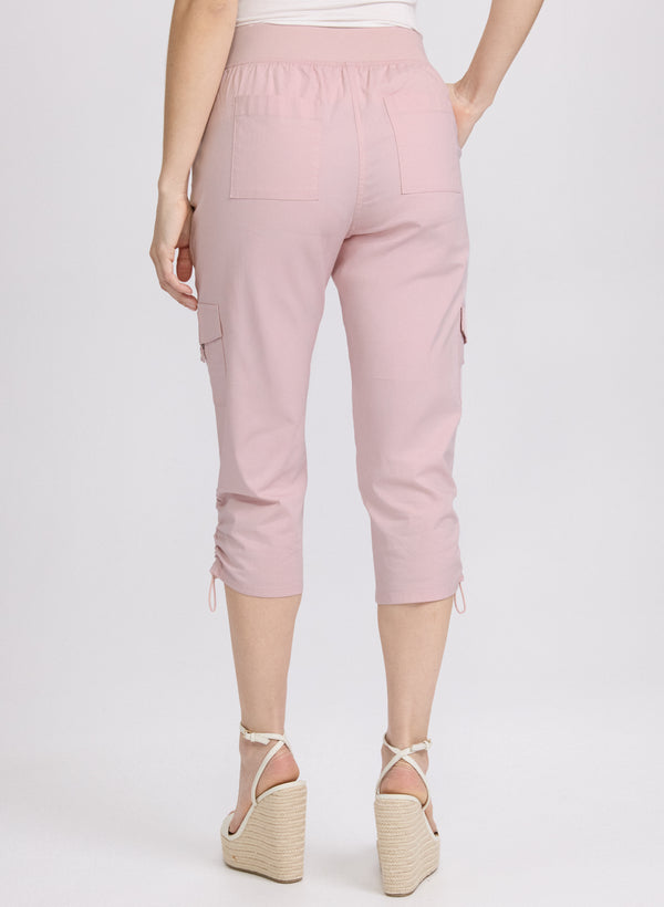 Laura Cropped Drawstring Hem Cargo Pants
