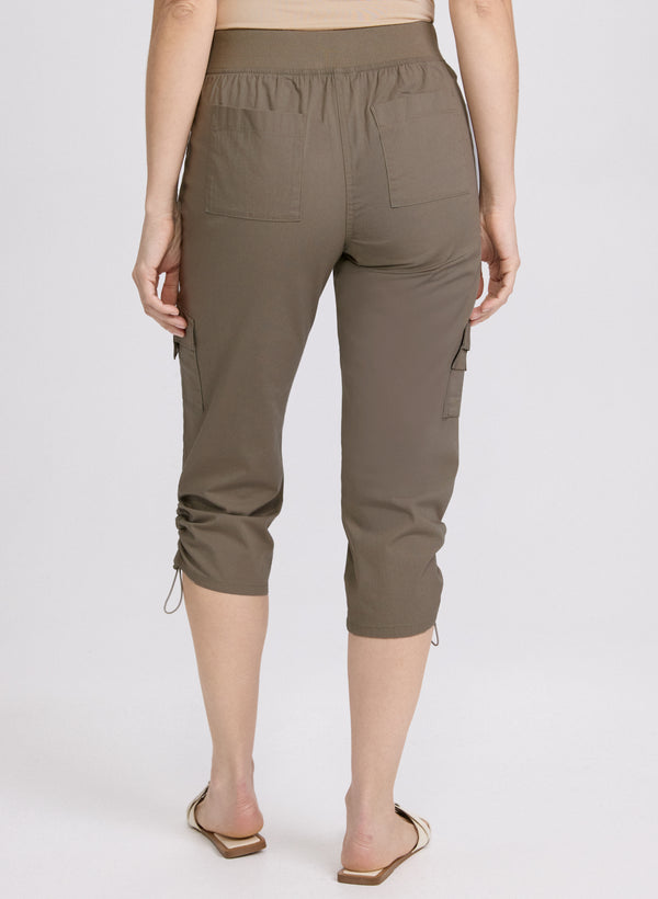 Laura Cropped Drawstring Hem Cargo Pants