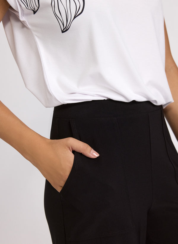 Laura Cropped Pull-On Pants