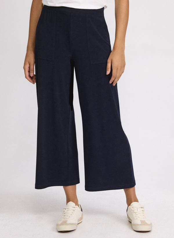 laura Cropped Pull-On Pants