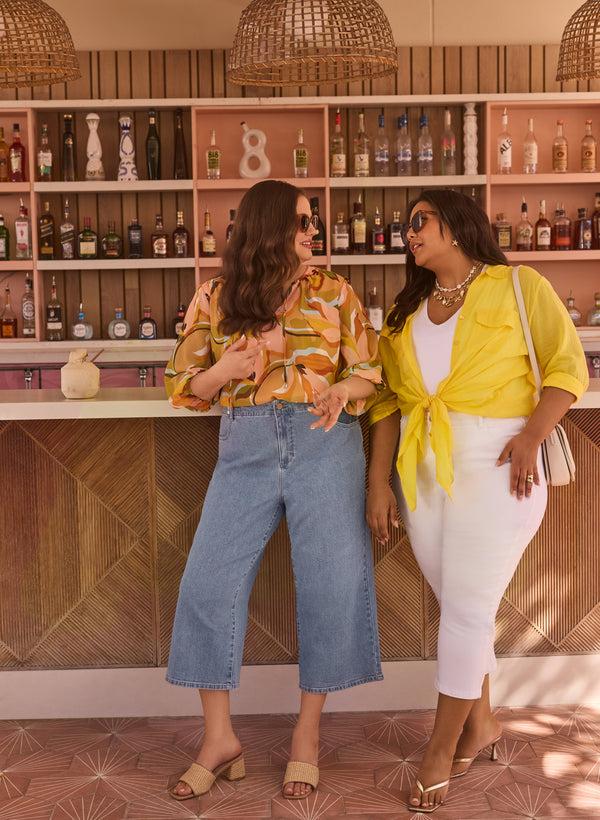 Laura Cropped Wide-Leg Jeans