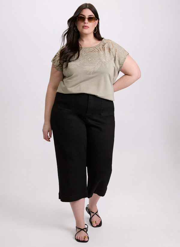 Laura Cropped Wide-Leg Jeans