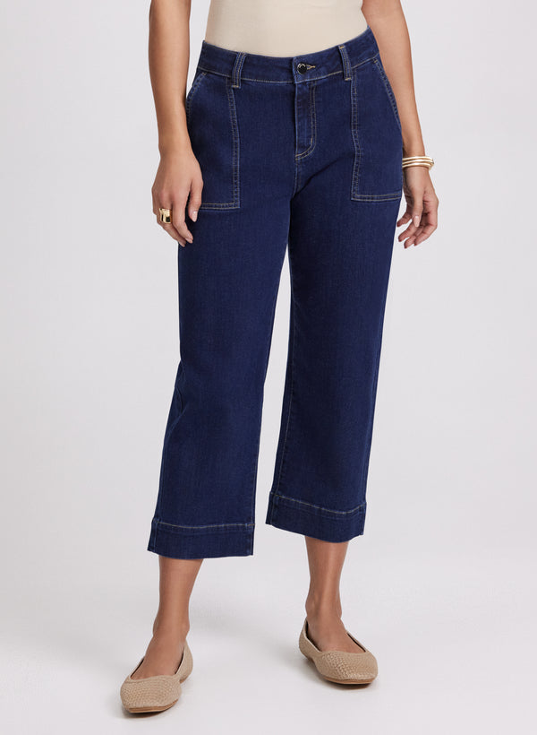 laura Cropped Wide-Leg Jeans