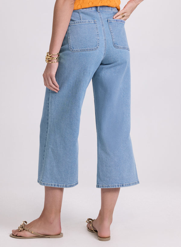 Laura Cropped Wide-Leg Jeans