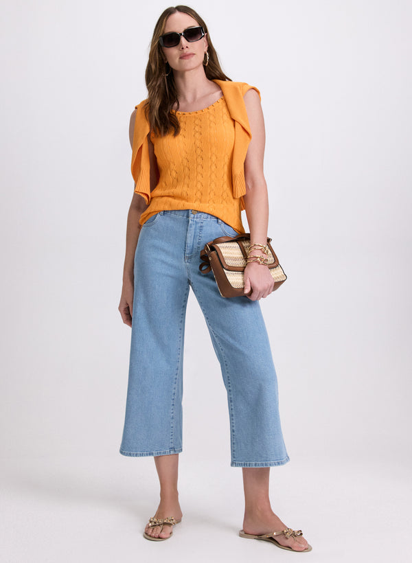 Laura Cropped Wide-Leg Jeans