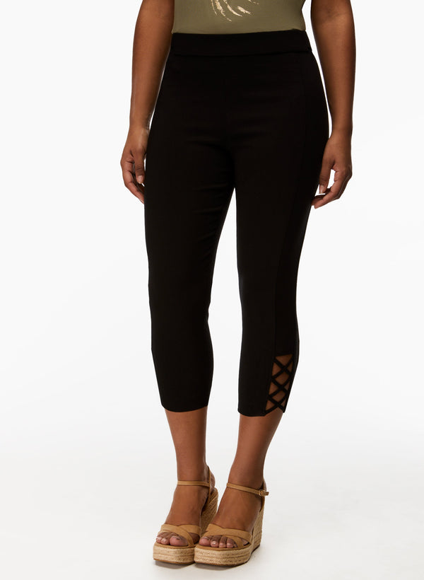 laura Cross Detail Capris