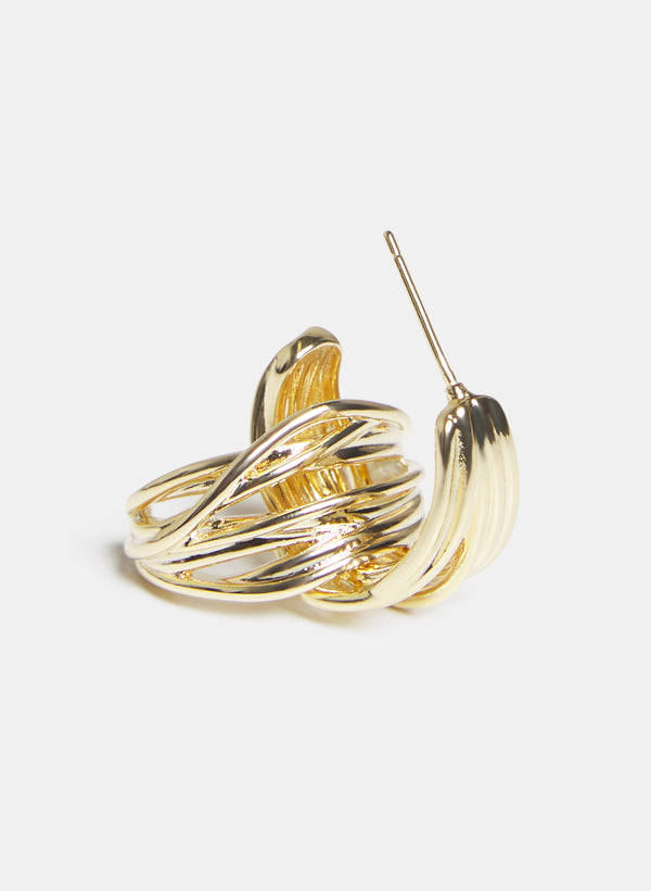 Laura Cross-Over Hoop Earrings