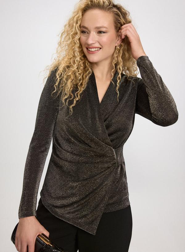 laura Crossover Metallic Top