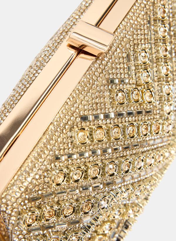 Laura Crystal Baguette Clutch