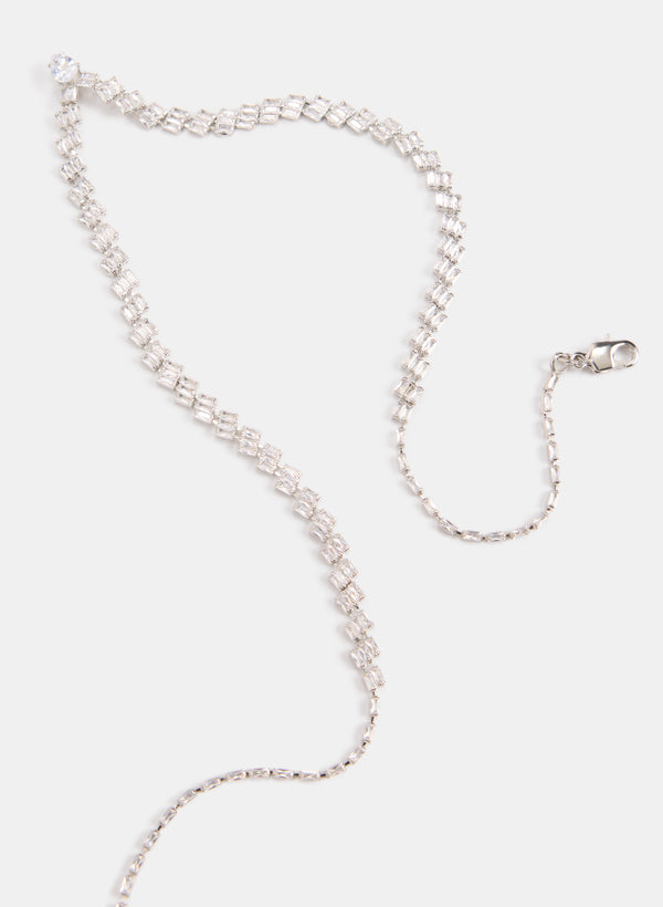 Laura Crystal Baguette Necklace